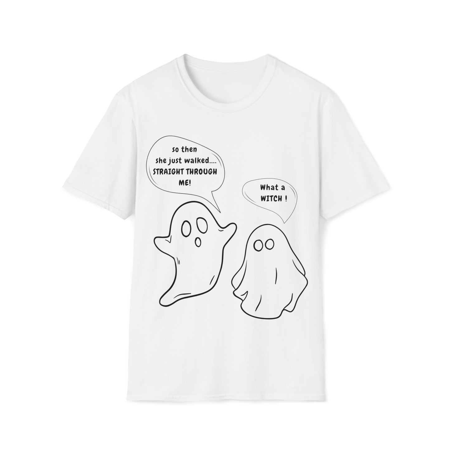 Halloween T-Shirt, Talking Ghosts, Black Text