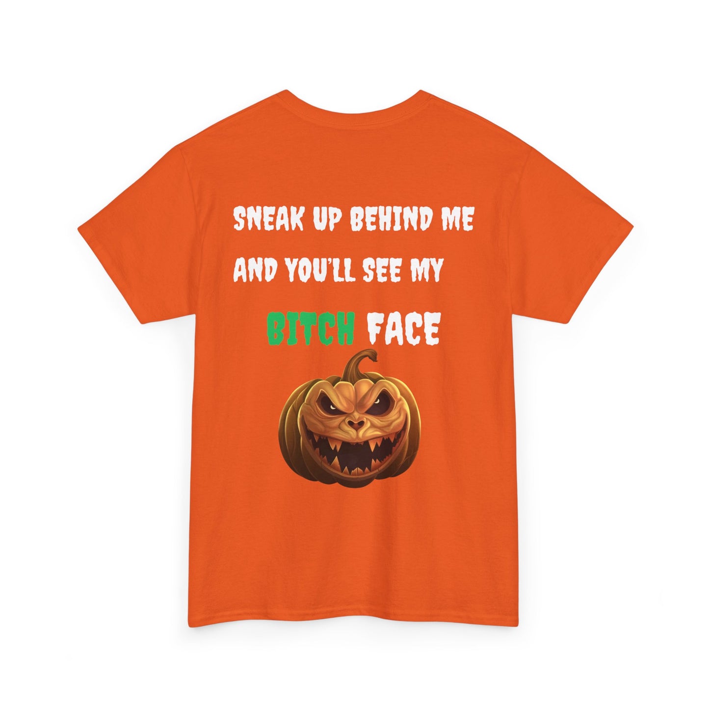 Halloween T - shirt - Resting Witch Face design - Front and Back Print