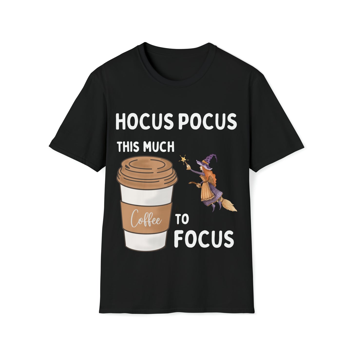 Halloween T-Shirt, Hocus Pocus Focus, White Text