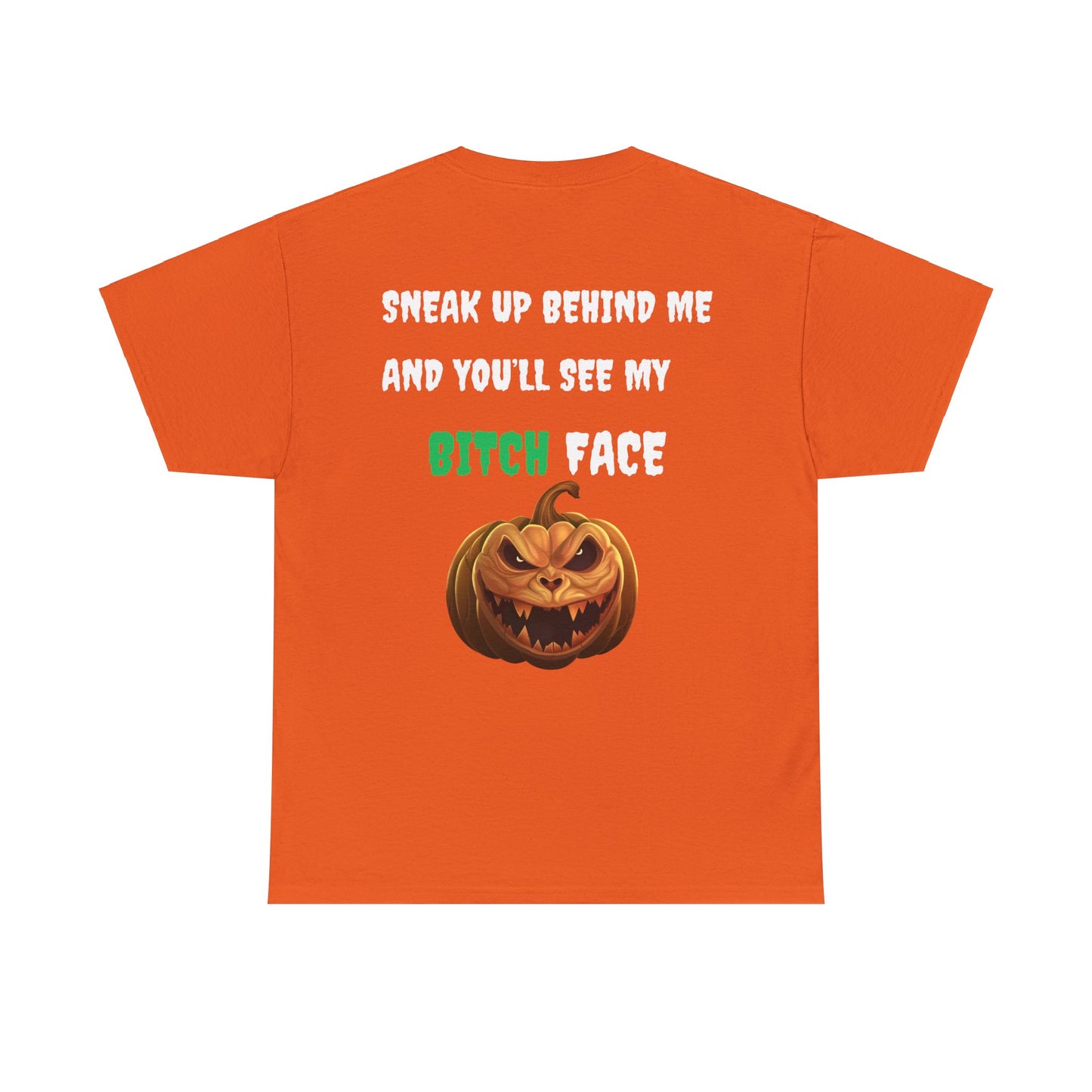 Halloween T - shirt - Resting Witch Face design - Front and Back Print