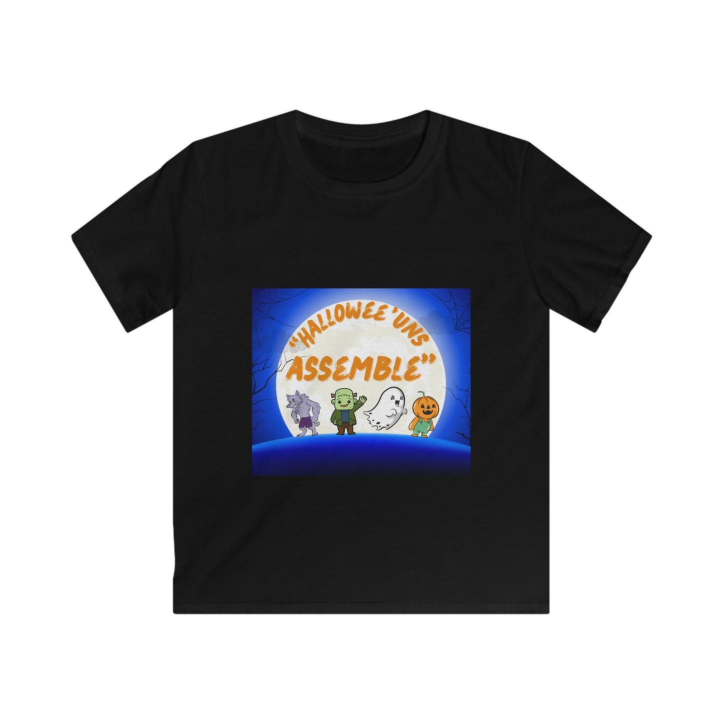 Kids Halloween T-Shirt, Hallowee'uns Assemble, Square Print